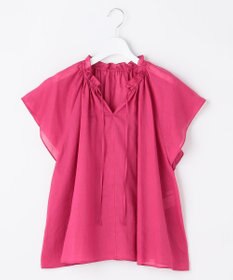 自由区 【WEB限定カラーあり】シアーラミーローンフリルデティール ブラウス