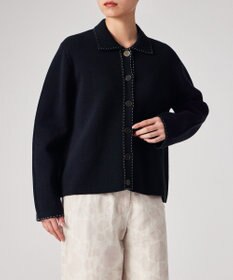 Paul Smith コントラストステッチ ミラノリブ ニットブルゾン