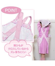 Mother garden マザーガーデン バッククロスエプロン 三角巾付き 100～120cm 《小花いちご柄》