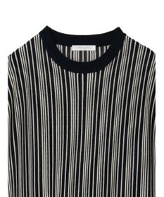 Green Parks ストライプ柄ニットドッキングワンピース