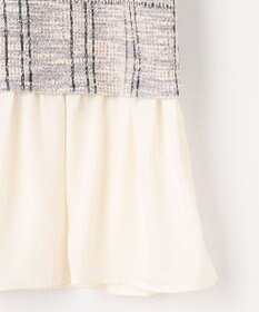 ANY SIS 【洗える】ネップツイードペプラム カットソー