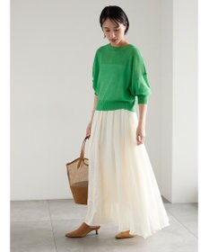 Te chichi 【WEB限定カラーあり】ペーパータッチヤーン2wayメッシュニット