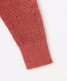 自由区 L リネンミドルゲージメッシュ ニット