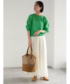 Te chichi 【WEB限定カラーあり】ペーパータッチヤーン2wayメッシュニット