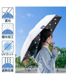 Mother garden しろたん 晴雨兼用 折り畳み傘 《星空柄》