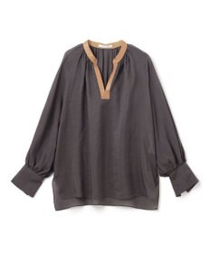 BEIGE， PAULINE / レザーコンビブラウス