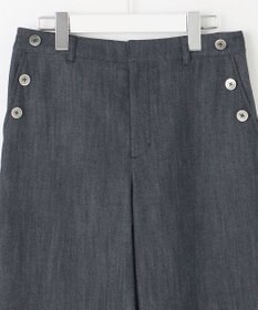 J.PRESS LADIES S 【洗える】セルロースシャンブレー ワイド パンツ