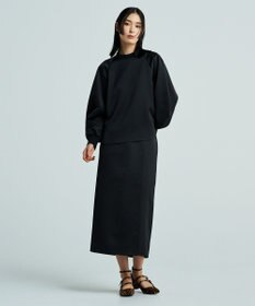 uncrave 【洗濯機洗い可】サテン ドロストスカート（uncrave WHITE）