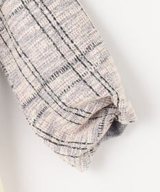 ANY SIS 【洗える】ネップツイードペプラム カットソー