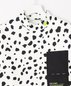 PW CIRCULUS 【MEN】スノーレオパード柄裏フリースモックネックT