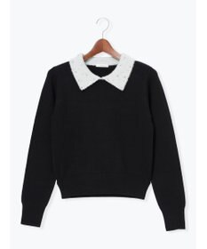 Te chichi ラメフェザーデコラカラーニット