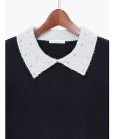 Te chichi ラメフェザーデコラカラーニット