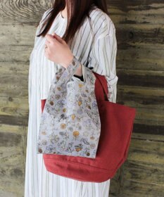 ROOTOTE 0420【直営店限定：エコバッグ】RTG.ルーショッパーミニ.フローラル-A