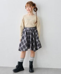 ANY KIDS ラインストーン しあわせタッチニット