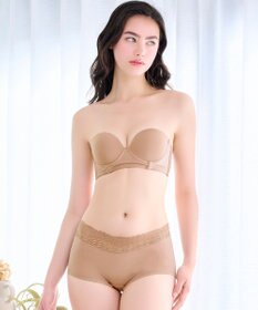 BRADELIS New York 【BRADELIS FIT】モールドストラップレスブラ ズレにくい 補正 ブラジャー  響きにくいカップ