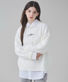 WEGO 【ユニセックス着用ITEM/SMLサイズ展開】アクセ付きワンポイントニットプルオーバー