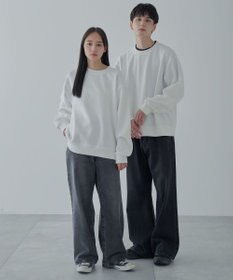 WEGO 【ユニセックス着用ITEM/裏起毛】リラックスフィットスウェットプルオーバー