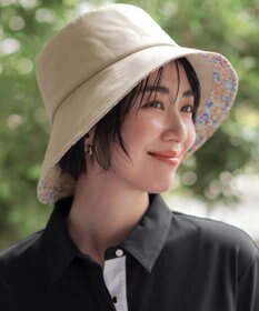 J.PRESS LADIES 【春夏のお出かけに・洗える・畳める】LIBERTY HAT ベージュ系
