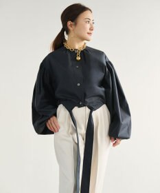 #Newans ウエストリボンショートブラウス