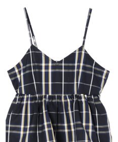 Green Parks ・ＳＵＧＡＲ　ＳＰＯＯＮ　チェックラッフルキャミワンピース
