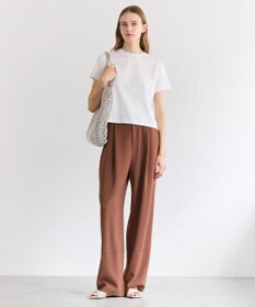 BEIGE， DIOP / スビンコットン クロップドTシャツ