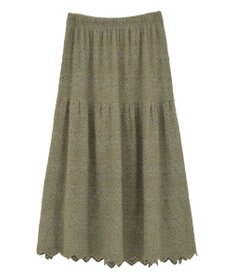 Green Parks 起毛レースティアードスカート