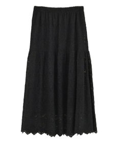 Green Parks 起毛レースティアードスカート