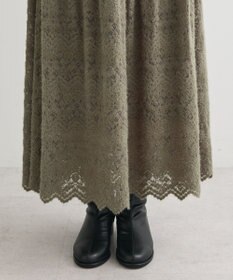 Green Parks 起毛レースティアードスカート