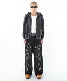 WEGO パウダーブリーチスタッズZIPパーカー