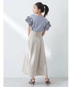 earth music&ecology フリルスリーブカットソー