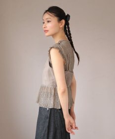 Green Parks ・ＥＬＥＮＣＡＲＥ　ＤＵＥ　ドッキングレースブラウス