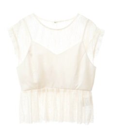 Green Parks ・ＥＬＥＮＣＡＲＥ　ＤＵＥ　ドッキングレースブラウス