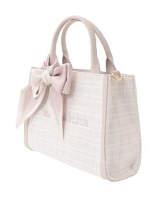 Maison de FLEUR スカーフ付きツイード2Wayトートバッグ