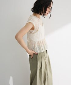 Green Parks ・ＥＬＥＮＣＡＲＥ　ＤＵＥ　ドッキングレースブラウス