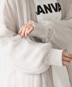 AMERICAN HOLIC リバーシブルシフォン×チュールブルゾン