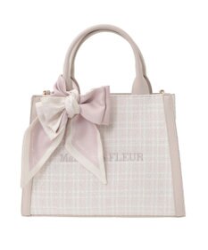 Maison de FLEUR スカーフ付きツイード2Wayトートバッグ