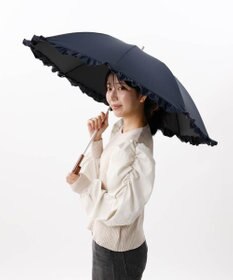AURORA 【WEB限定】フリル晴雨兼用傘（1段スライドショート）