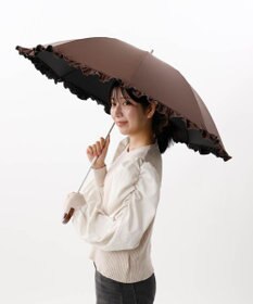 AURORA 【WEB限定】フリル晴雨兼用傘（1段スライドショート）