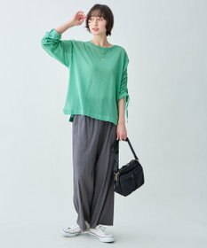 ANY シアーシャーリングスリーブニット