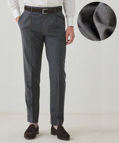 GOTAIRIKU ロングセラー【洗える/折り目加工/シワになりにくい/ウエストアジャスター】ウォッシャブル サマーウール100％パンツ_定番色(1タック)25年モデル