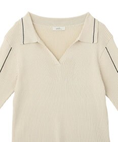 earth music&ecology ラインカラーポロニット