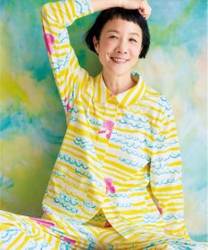 tsumori chisato SLEEP ツモリチサト パジャマ 綿100%(本体) スムース素材 長袖 長ズボン レディース UDX597 /ワコール