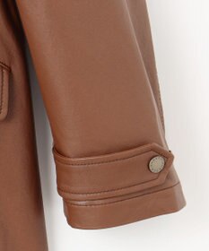 JOSEPH ABBOUD ベジタブルラムスキンレザーコート