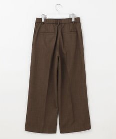 自由区 【接触冷感・速乾・UVカット・撥水・防シワ】リネンライクツイル ワイドストレート