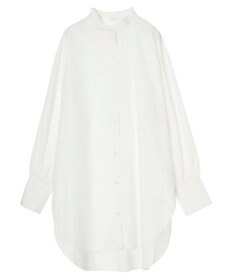 Green Parks イージーケアスタンドフリルシャツチュニック