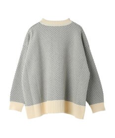 earth music&ecology ダイヤ柄ジャガードカーディガン