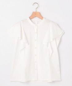 組曲 【UVケア】プレーティング天竺 パールボタンブラウス