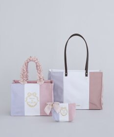 Maison de FLEUR トリコロールフリルハンドルトートバッグ