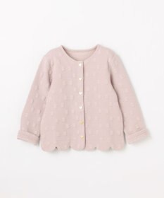 ANY KIDS リボン ジャガード カーディガン