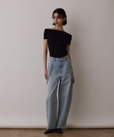 GRACE CONTINENTAL サス付zipデニムパンツ